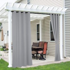 RYB HOME 2 Panels Outdoor Blackout Curtains Waterproof Privacy Drapery