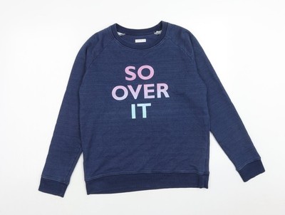 Nailed it Damen Pullover Sweatshirt blau Baumwolle Größe S Pulli