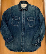KAPITAL Dark Indigo Denim Shirt Size Men's L Made in Japan Pre-owned
