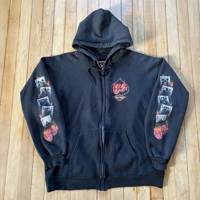VTG 90s Harley Davidson Full Zip Hoodie Sweatshirt 1997 Size M