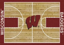4x6 Milliken Wisconsin Badgers NCAA Home Court Area Rug - Approx 3'10"x5'4"