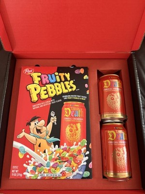 Liquid Death Fruity Pebbles Sales Sample Box Unreleased Collab Rare Promo Cereal