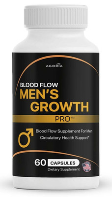(1 Pack) Blood Flow Men's Growth Pro Advanced Male Support Vitamin Capsules