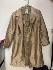 Vintage David’s Bridal Women’s Size 16 Beige Floral Lace Dress With Jacket