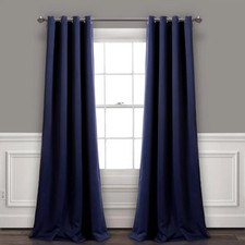 Set of 2 108"x52" Insulated Grommet Top Blackout Curtain Panels Navy -