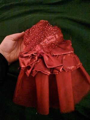 red dog/cat dress small