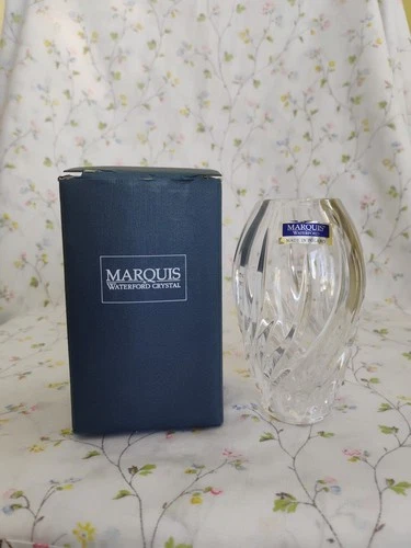 Vintage WATERFORD Clear Cut Crystal Wyndmere Collection Marquis Posy Vase