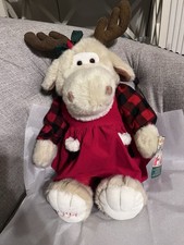 VINTAGE- 20" 1994 COMMONWEALTH Christmas Stuffed Moose Plush