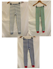 Hanna Andersson Unisex Kids Size 10 140cm Striped Long Johns Pajama Pants