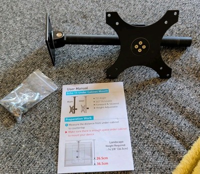 Echo Show 15 Under-Cabinet Mount Made For Amazon Rotate Swivel Tilt Silver New