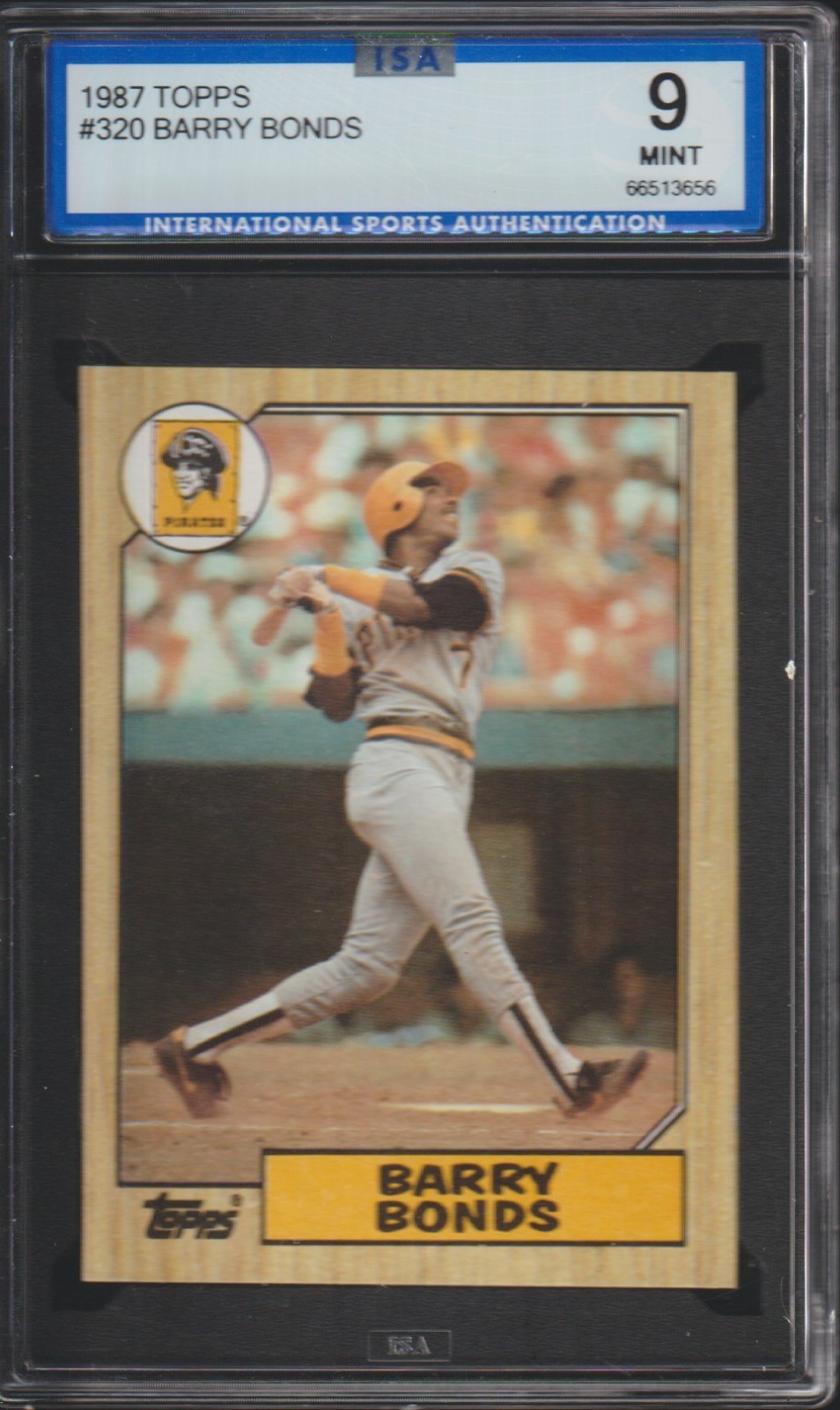 1987 Topps Barry Bonds Pirates Rookie Baseball Card PSA Mint 9