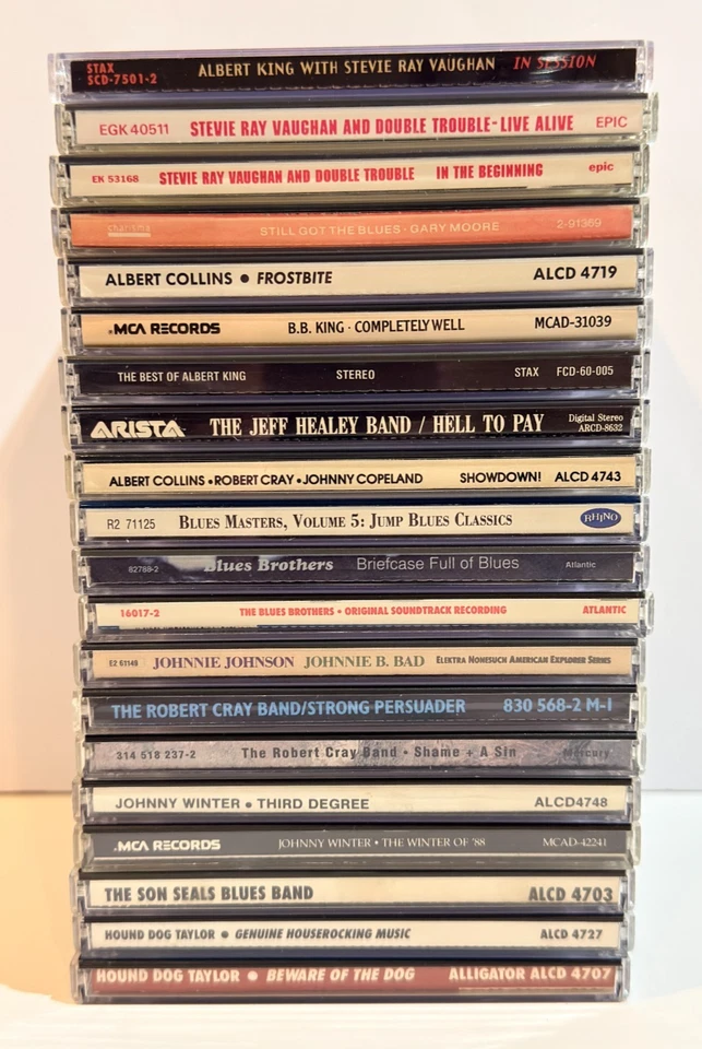 Blues Rock 20 CD Lot Albert Collins BB King Stevie Ray Vaughan Johnny Winter - Image 2 of 4