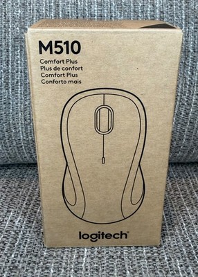 NEW IN BOX Logitech M510 Comfort Plus Black Wireless Mouse