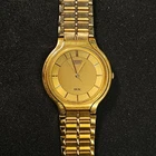 Vintage Seiko SX Quartz Gold Tone Mens Watch V701 Needs Battery Japan Movt