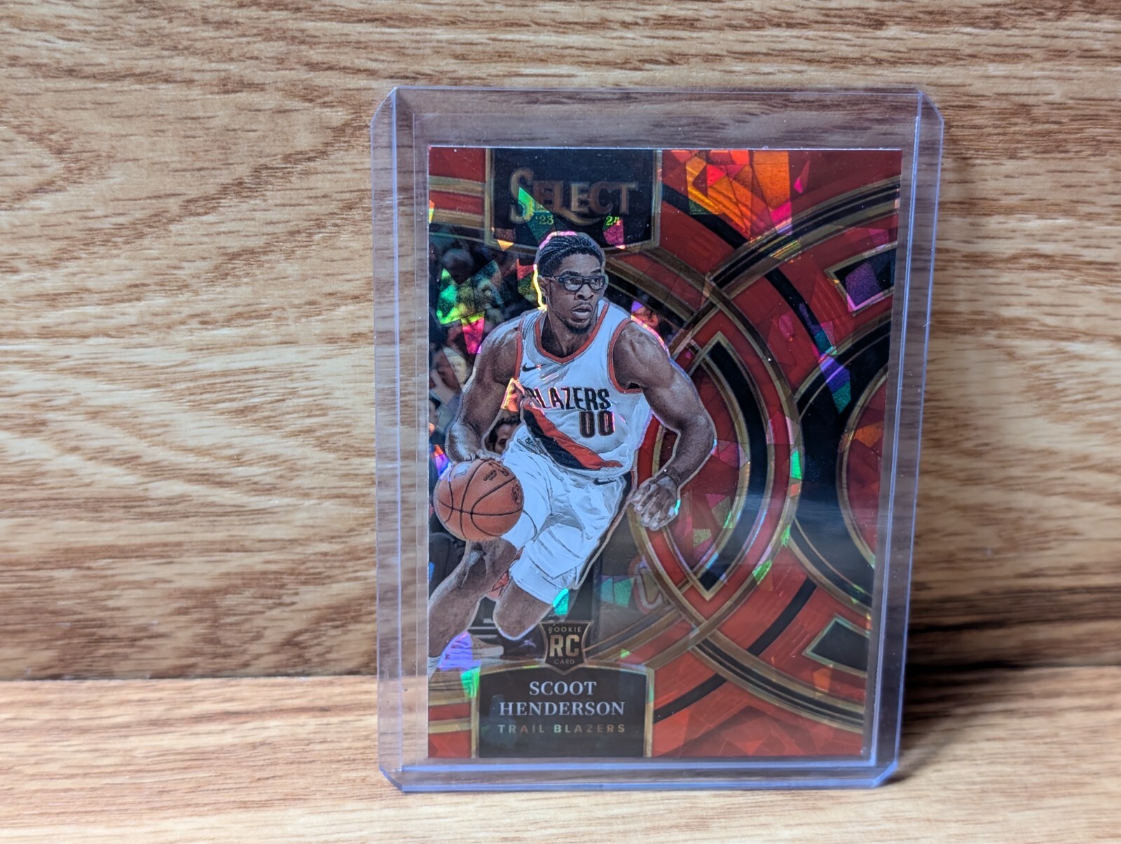 2023-24 Scoot Henderson RC #129 Panini Select Red Ice Premier Rookie Prizm