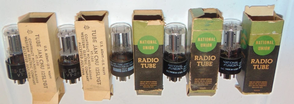 5er PACK * NOS NEU IM KARTON NATIONAL 12SL7GT VT-289 SUPER GRADE RÖHREN FÜR WESTERN ELECTRIC - Bild 2 von 4