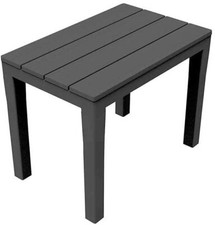 TIPO PANCA TAVOLO QUADRATO IN PLASTICA 60X38X45CM ANTRACITE PER ESTERNO GIARDINO