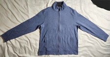 Tasso Elba Sweater Men's Size Large Blue Full Zip With Pockets