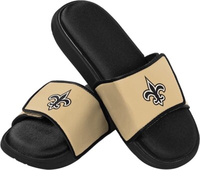 FOCO New Orleans Saints  NFL Mens Foam Sport Slide, Team Color, M 9-10