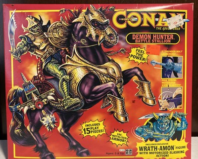 Vintage Hasbro Conan The Adventurer Demon Hunter Battle Stallion Wrath-Amon 1992