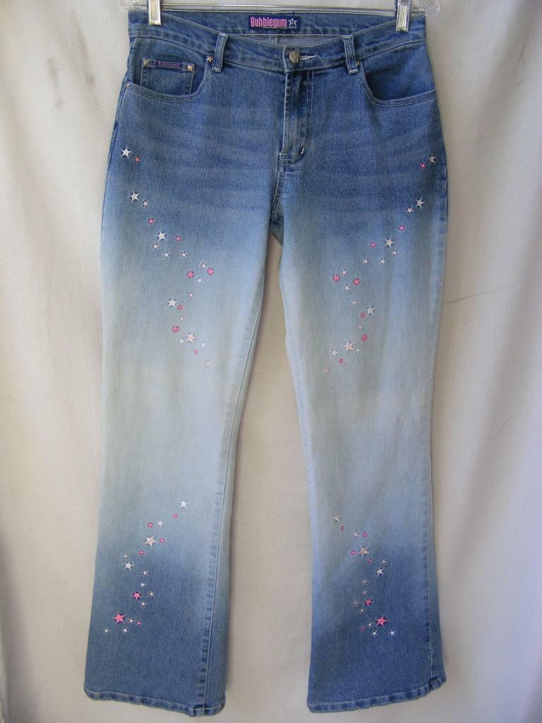 Bubblegum Vtg Blue Jeans 30 32 Acid Wash Ombre Denim Dip Dye Pink