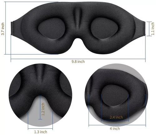 3D Travel Silk Eye Mask Sleeping Soft Padded Shade Cover Rest Relax Blindfoldd - Picture 6 of 9