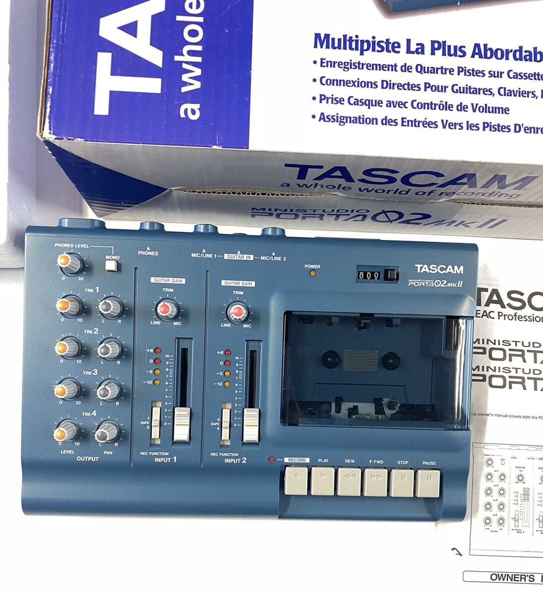 Tascam Porta02 MKII Ministudio Analog Cassette Recorder Tascam Porta02 MKII Ministudio Analog Cassette Recorder