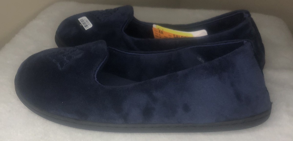 Dearfoams Women's Rebecca Microfiber Velour Closed Back SLIPPER