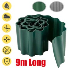GARDEN EDGING FLEXIBLE BORDER STRIP ROLL GRASS LAWN PATH FLOWER BED EDGE NO PEGS