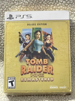 Tomb Raider I-III Remastered Deluxe Edition PS5 Playstation 5 BRAND NEW Sealed
