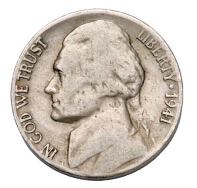 1941-S Jefferson Nickel  Best Value On eBay   Free Shipping W/Tracking!