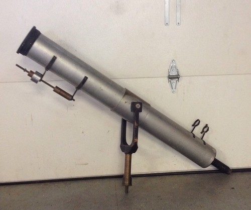 Antique Vintage Large Brass/Aluminum Astronomical 5" Refractor Telescope w/Mount