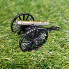 MINIATURE CAST METAL CANNON FIELD ARTILLERY 5 INCH Made In Italy 