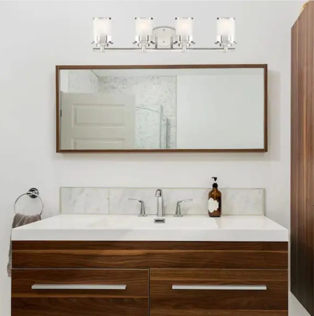Hampton Bay Truitt 32.1 in. 4 light Brushed Nickel Transitional