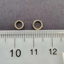 14K Gold-Filled Jump Rings, Open Split, 20 Gauge, 4Mm 5Mm - 25 Pcs for Jewelry