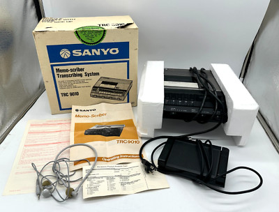 SANYO TRC9010 Memo Scriber Adjustable Playback Speed Transcriber System (READ)