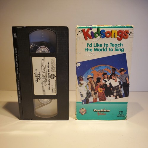 Kidsongs VHS Viewmaster Video I’d Like To Teach The World To Sing w/ Lyric Book 35891081029 eBay