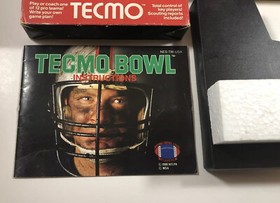 1989 Nintendo NES Tecmo Bowl - Game Cartridge, Box & Manual - Rev. A