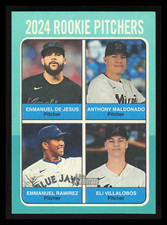 2024 Topps Heritage High Number 2024 Rookie Pitchers #618 Aqua Border