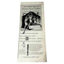 1954 Playtex Girdles The Inside Story Original Vintage Print Ad