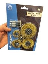 5Pce Flat Wire Wheel Set For Drill Rust Paint Remover Remove DIY Mixed Set