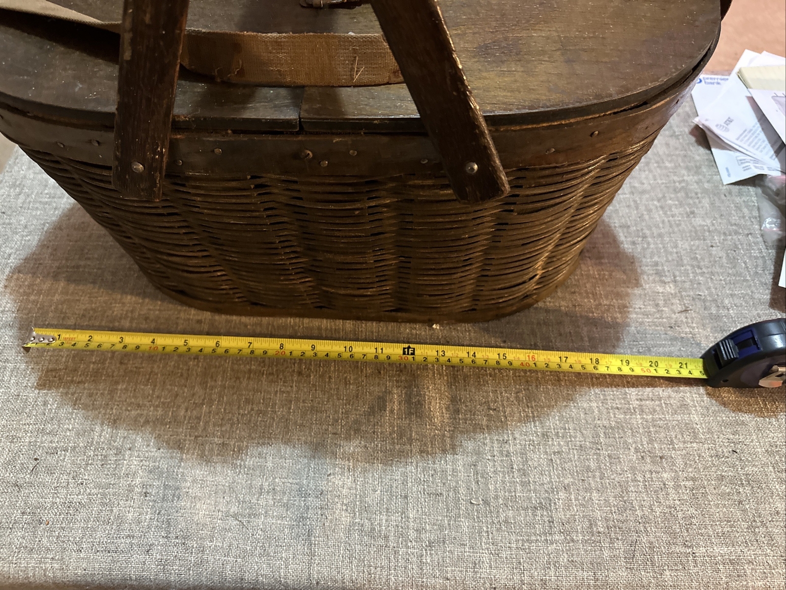 Vintage, Hawkeye Picnic Basket From Burlington, Iowa, All Original And