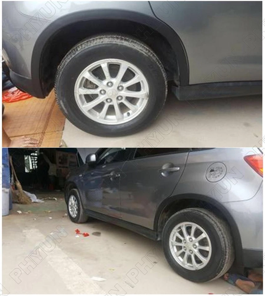 2X Black 3.8cm/1.5M Vehicle Exterior Fender Flare Extension Wheel Eyebrow Rubber Foto 4 de 4