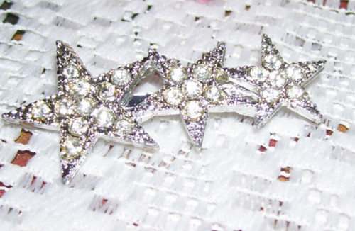 Vintage Brooch Rhinestone Pin Shooting Star