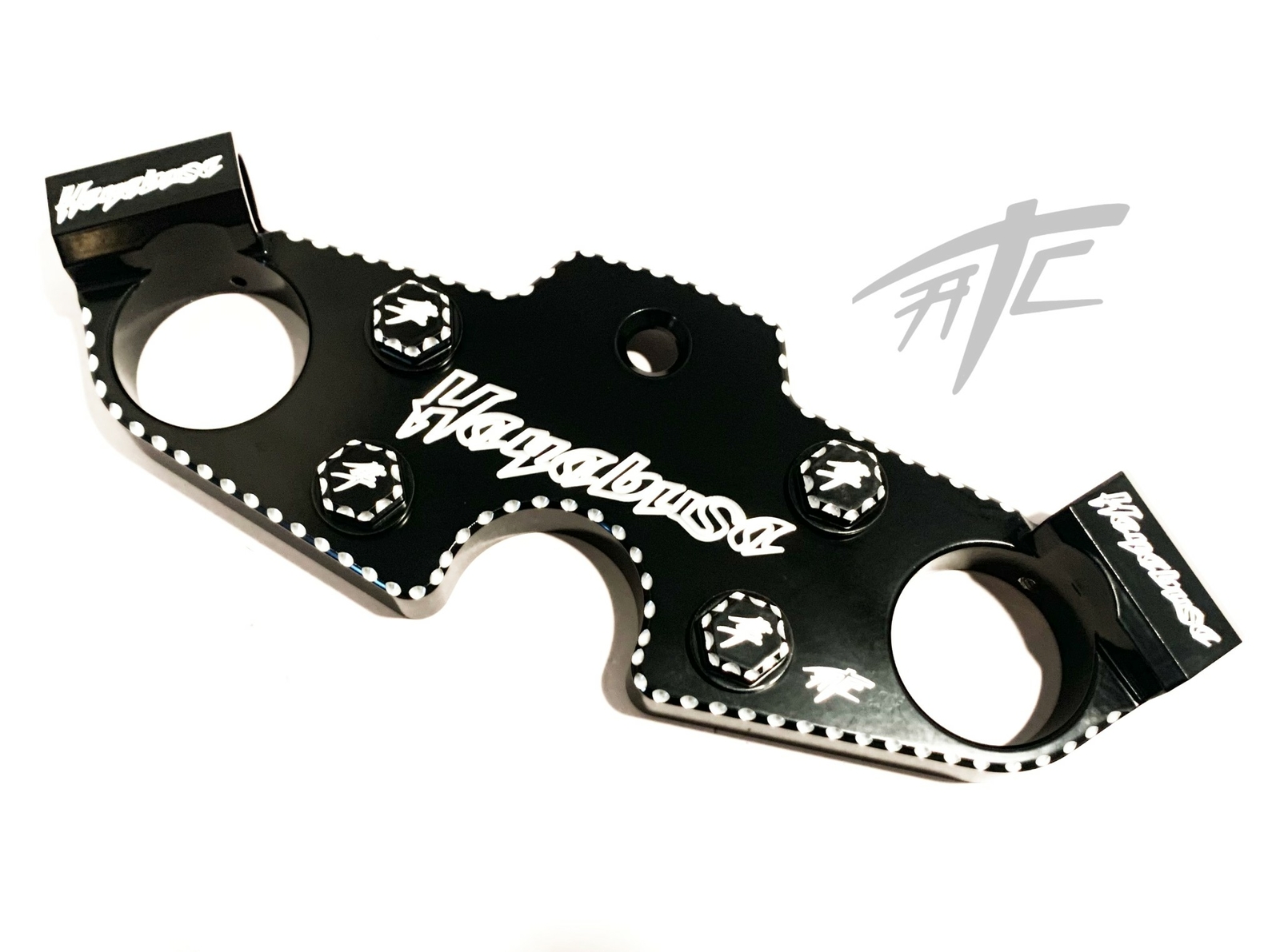 HAYABUSA BLACK CONTRAST TRIPLE TREE AND BOLT CAPS 1999-2007 SUZUKI HAYABUSA