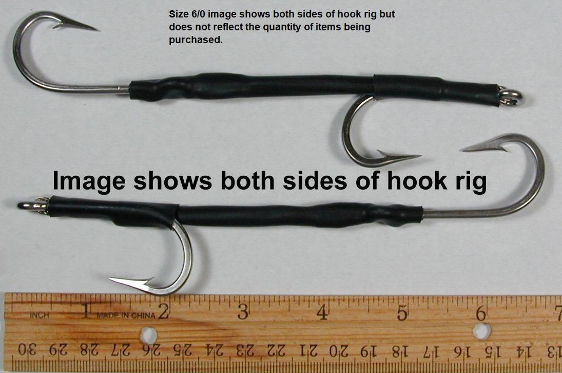 7691S SS double hook stiff wire assist hook rigs 180 offset Southern Tuna | eBay 7691S SS double hook stiff wire assist hook rigs 180 offset Southern Tuna | eBay