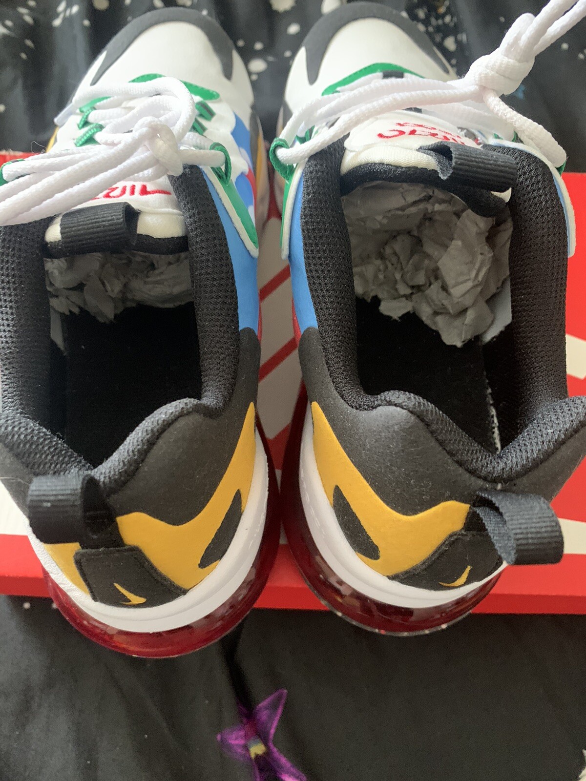 NIKE AIR MAX 270 REACT BG Multicolor Women’s Size 8,5/ Y Size 7/ 25 cm NWBox image 10