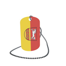 Dog Tag Flag Bunting Twistring Dog Tag Aluminium 30 x 50mm