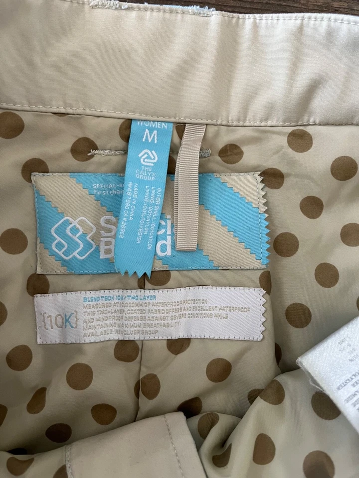 Pantalones de snowboard/esquí de mezcla especial para mujer cremallera media carga lunares azul claro Foto 4 de 4