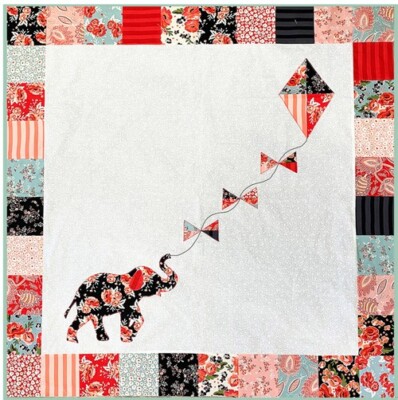 Let's Fly a Kite Machine Applique Quilt Pattern by Laurie Kent Designs